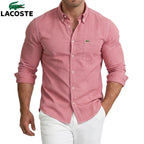 Lacoste – Chemise homme avec poche poitrine et manches longues | 1 acheté = 1 offert