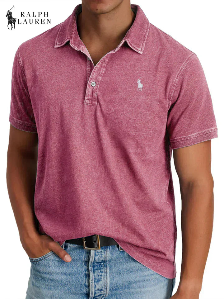 Polo en mesh extensible coupe slim personnalisée Ralph - 1 acheté,  1 offert