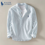 Ralph Chemise casual en lin rayée premium - 1 achetée,  1 offerte