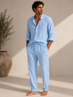Tommy – Ensemble d’été pour homme avec chemise et pantalon | 1 acheté = 1 offert