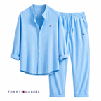 Tommy – Ensemble d’été pour homme avec chemise et pantalon | 1 acheté = 1 offert