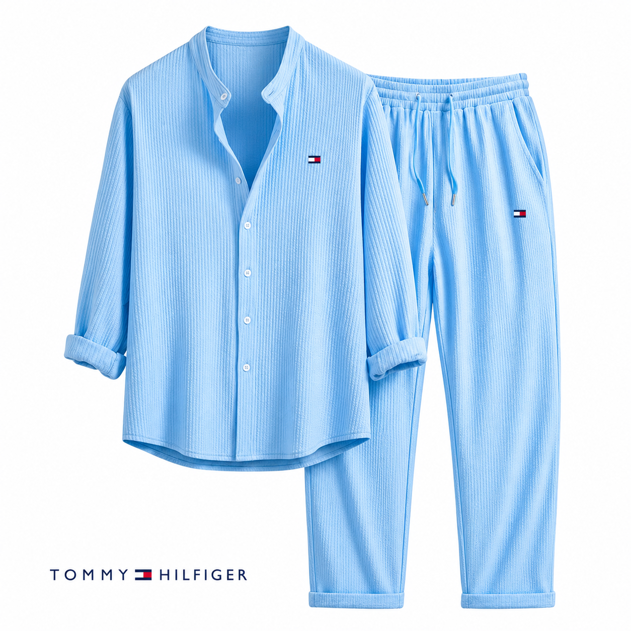 Tommy – Ensemble d’été pour homme avec chemise et pantalon | 1 acheté = 1 offert