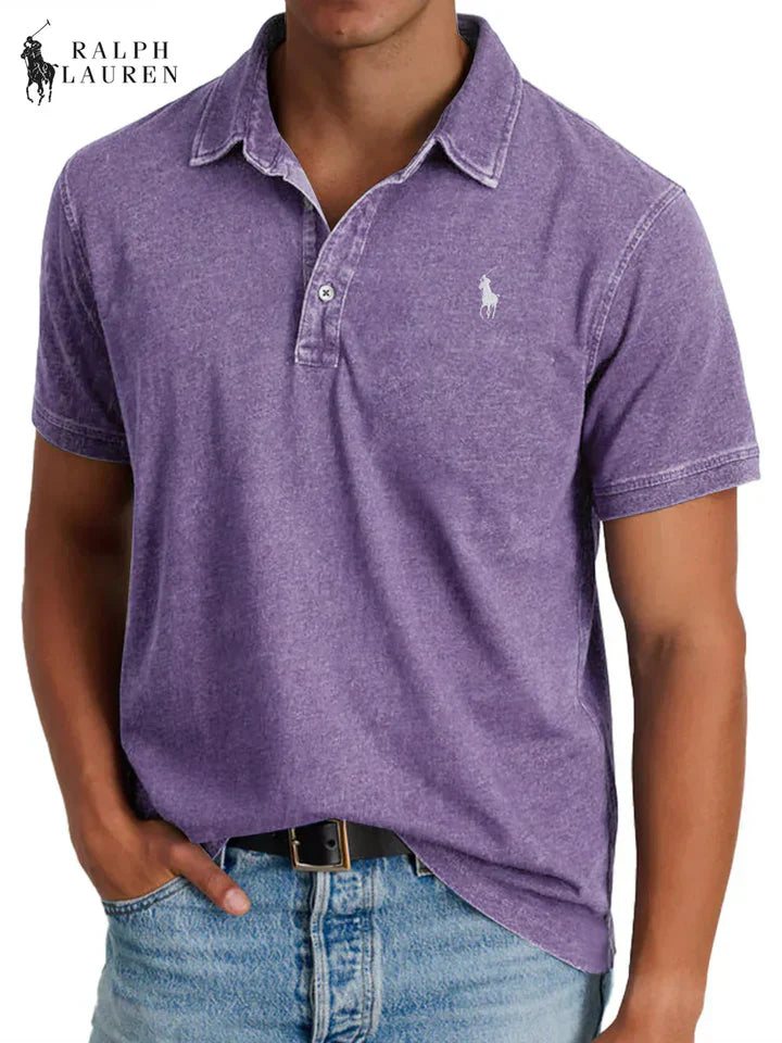 Polo en mesh extensible coupe slim personnalisée Ralph - 1 acheté,  1 offert