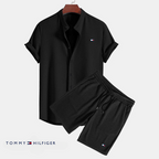 Tommy – Ensemble d’été pour homme avec chemise à manches courtes et short | 1 acheté = 1 offert