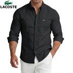 Lacoste – Chemise homme avec poche poitrine et manches longues | 1 acheté = 1 offert