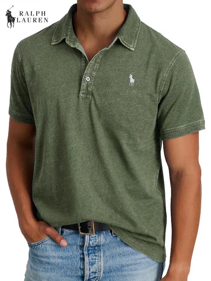 Polo en mesh extensible coupe slim personnalisée Ralph - 1 acheté,  1 offert