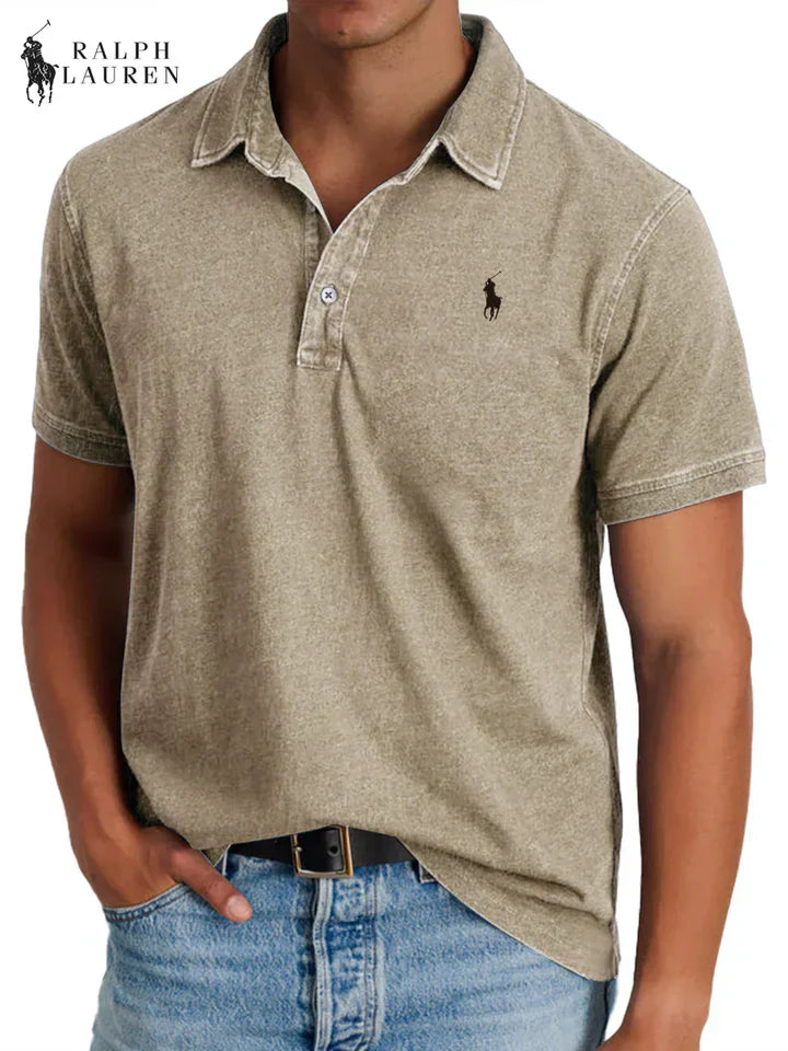 Polo en mesh extensible coupe slim personnalisée Ralph - 1 acheté,  1 offert