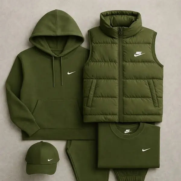 NK™ 4-Piece Set – Sweat, Pants, Jacket & Tee