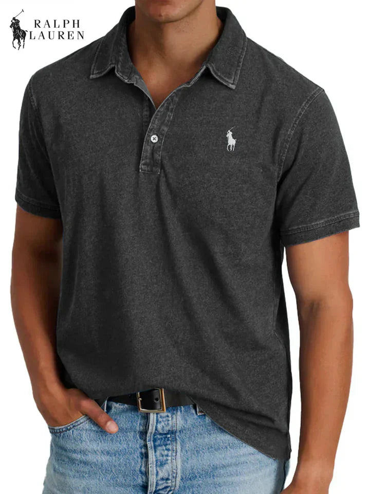 Polo en mesh extensible coupe slim personnalisée Ralph - 1 acheté,  1 offert