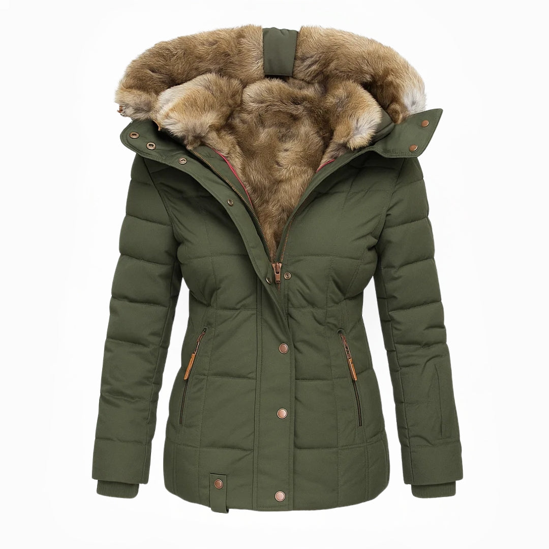 Olivia ™ | Manteau d'hiver chaud doublé de fourrure
