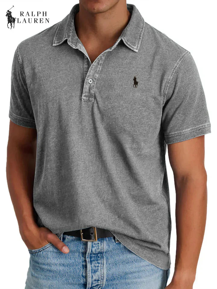 Polo en mesh extensible coupe slim personnalisée Ralph - 1 acheté,  1 offert