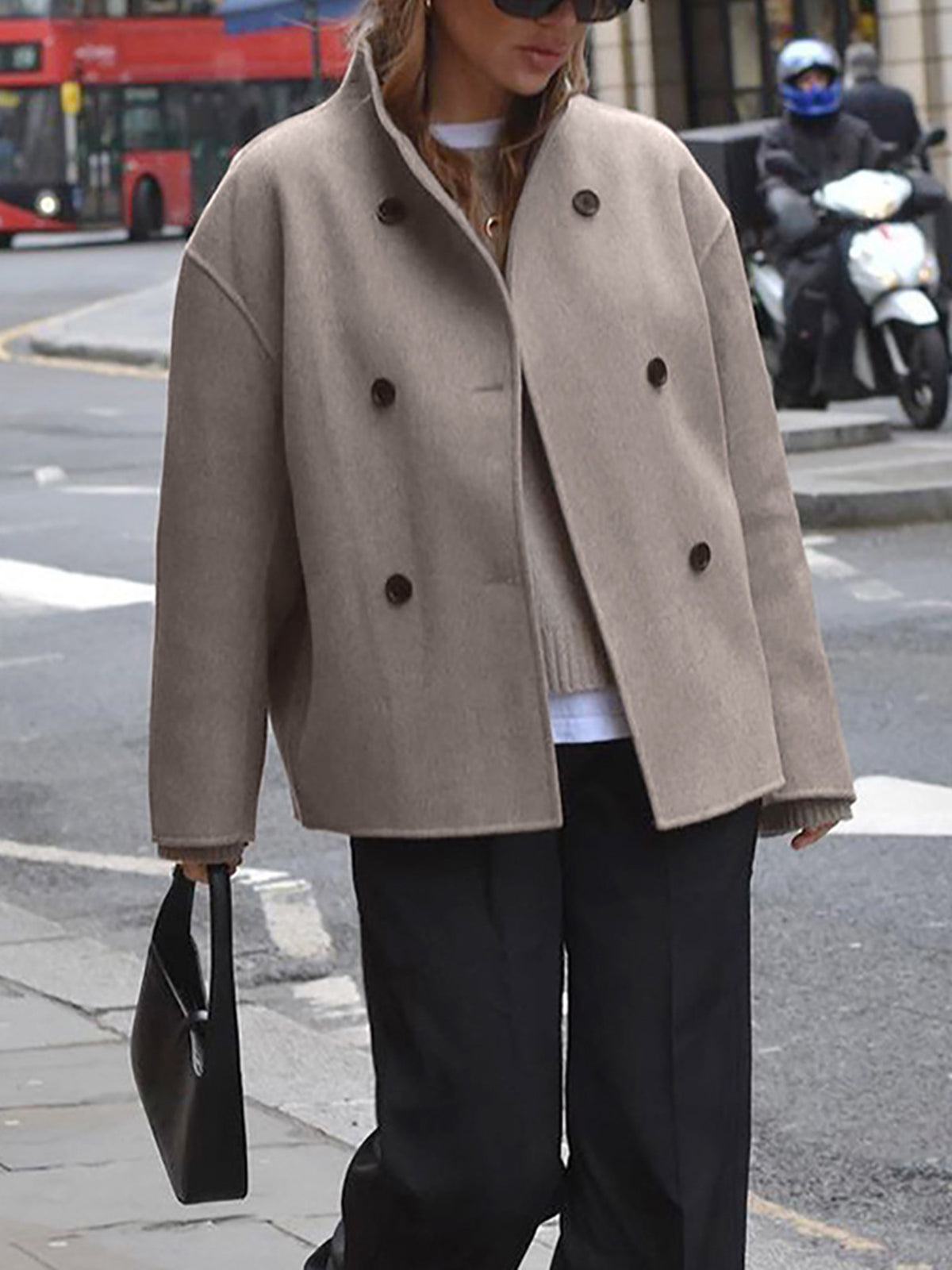 Élodie™ | Veste Tendance à Double Boutonnage