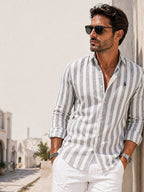 Ralph Chemise casual en lin rayée premium - 1 achetée,  1 offerte
