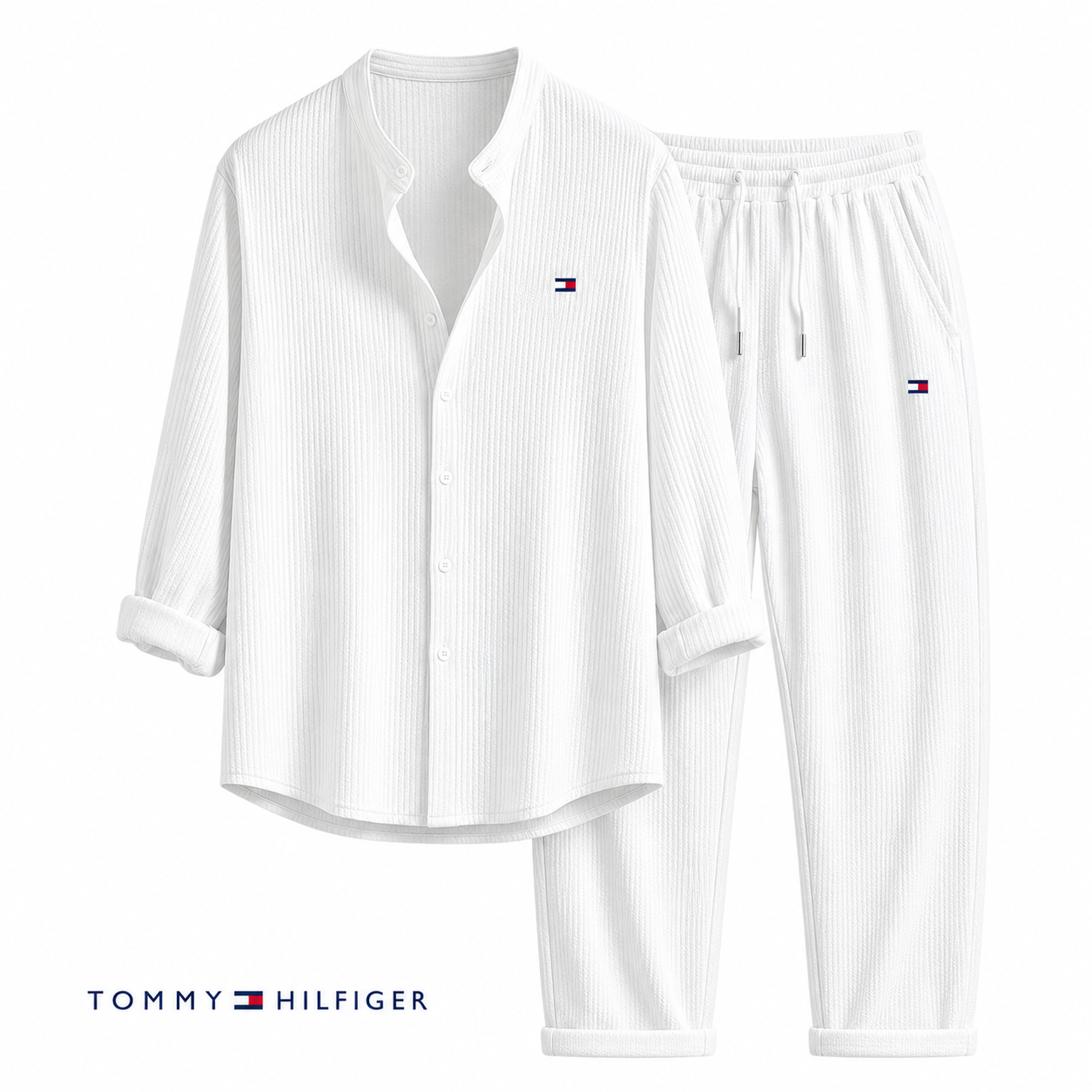 Tommy – Ensemble d’été pour homme avec chemise et pantalon | 1 acheté = 1 offert